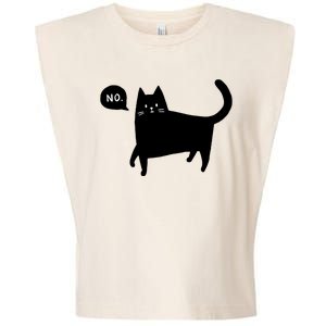 No Funny Black Cat Garment-Dyed Women's Muscle Tee