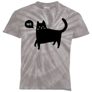 No Funny Black Cat Kids Tie-Dye T-Shirt