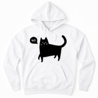 No Funny Black Cat Hoodie
