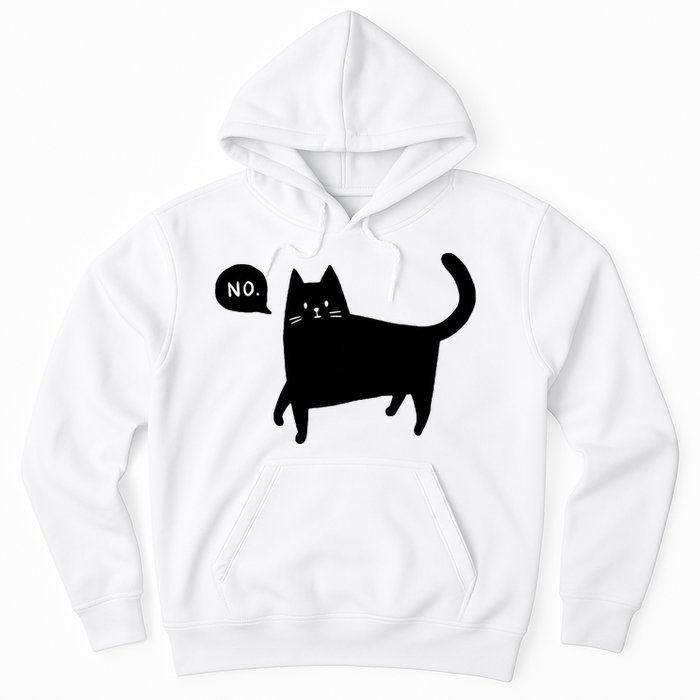 No Funny Black Cat Hoodie