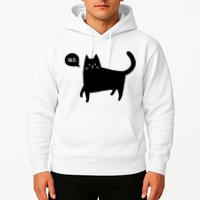 No Funny Black Cat Hoodie