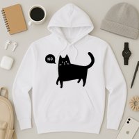 No Funny Black Cat Hoodie