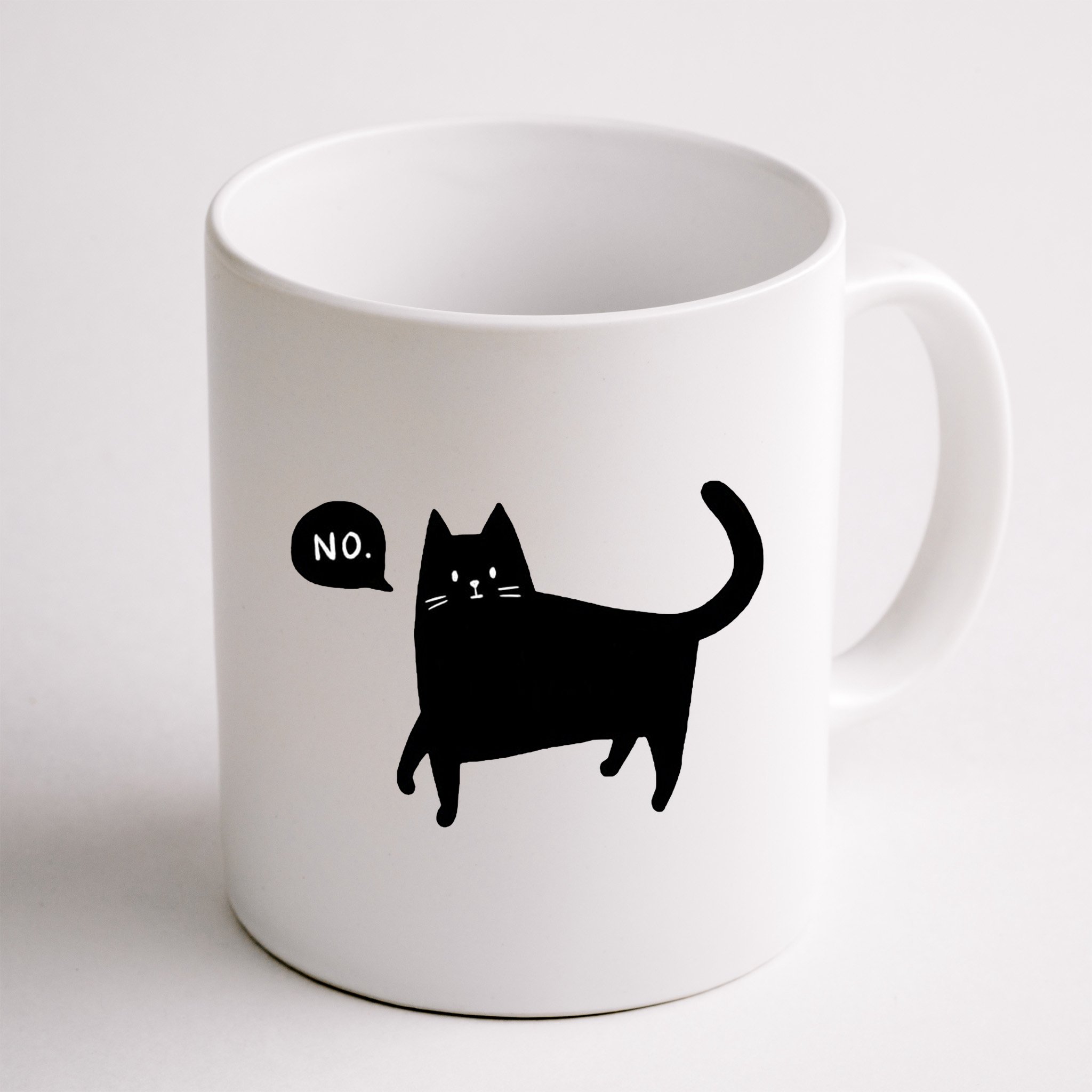 No Funny Black Cat Mug