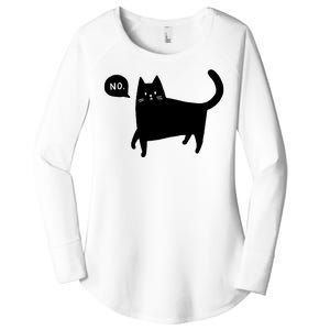 No Funny Black Cat Women's Perfect Tri Tunic Long Sleeve Shirt