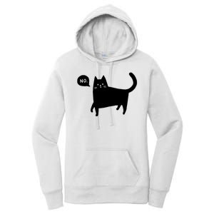 No Funny Black Cat Women's Pullover Hoodie