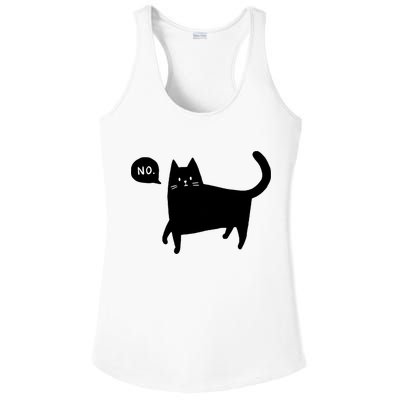 No Funny Black Cat Ladies PosiCharge Competitor Racerback Tank