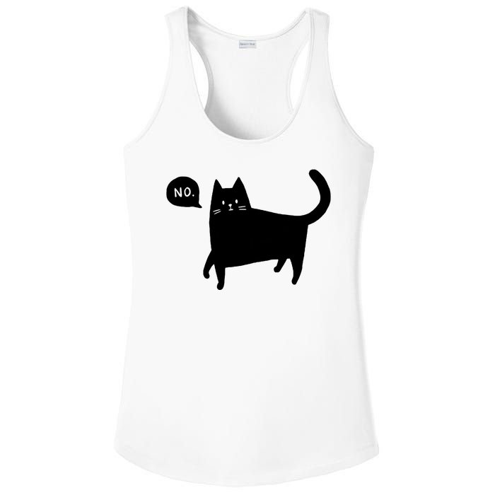 No Funny Black Cat Ladies PosiCharge Competitor Racerback Tank