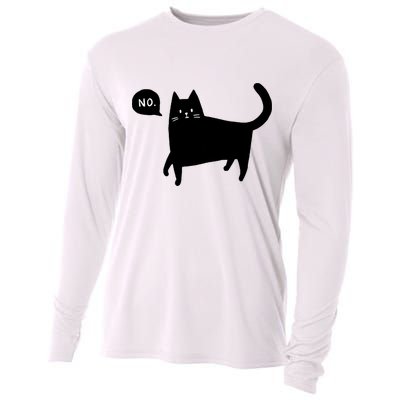 No Funny Black Cat Cooling Performance Long Sleeve Crew