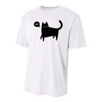 No Funny Black Cat Youth Performance Sprint T-Shirt