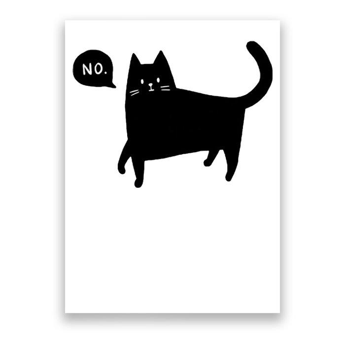 No Funny Black Cat Poster