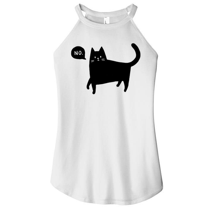 No Funny Black Cat Women's Perfect Tri Rocker Tank