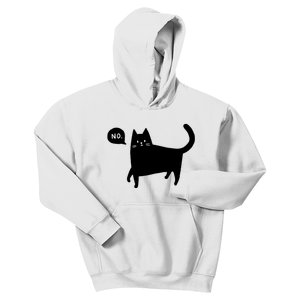 No Funny Black Cat Kids Hoodie