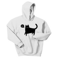 No Funny Black Cat Kids Hoodie