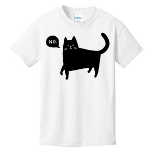 No Funny Black Cat Kids T-Shirt