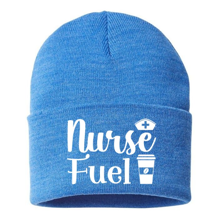 Nurse Fuel Coffee Cappuccino Meaningful Gift Sustainable Knit Beanie