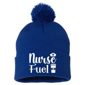 Nurse Fuel Coffee Cappuccino Meaningful Gift Pom Pom 12in Knit Beanie