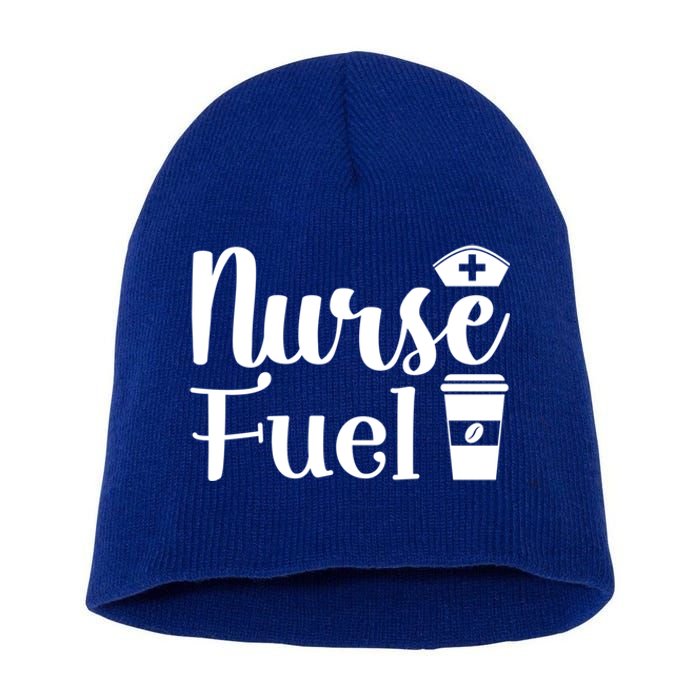 Nurse Fuel Coffee Cappuccino Meaningful Gift Short Acrylic Beanie