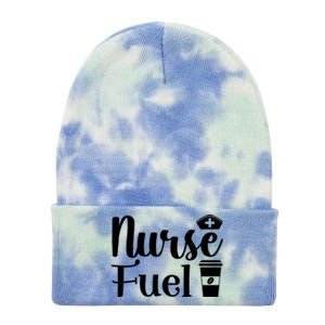 Nurse Fuel Coffee Cappuccino Meaningful Gift Tie Dye 12in Knit Beanie