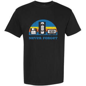 Never Forget Cassette Tape Vhs Gamer Old School Garment-Dyed Heavyweight T-Shirt