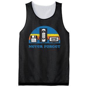 Never Forget Cassette Tape Vhs Gamer Old School Mesh Reversible Basketball Jersey Tank