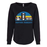 Never Forget Cassette Tape Vhs Gamer Old School Womens California Wash Sweatshirt