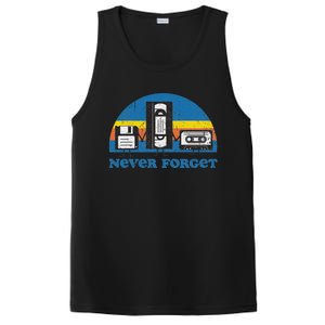 Never Forget Cassette Tape Vhs Gamer Old School PosiCharge Competitor Tank