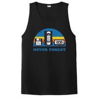 Never Forget Cassette Tape Vhs Gamer Old School PosiCharge Competitor Tank