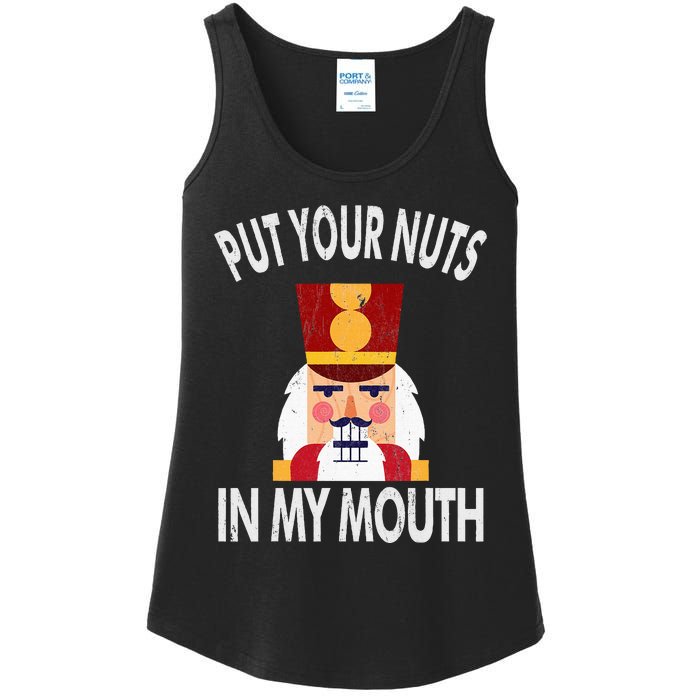 Naughty Funny Christmas Nutcracker Ladies Essential Tank