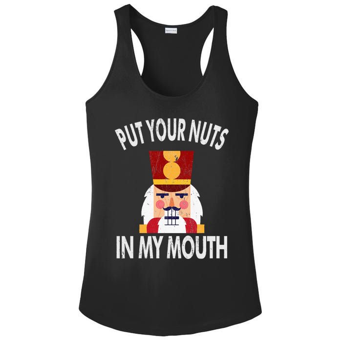 Naughty Funny Christmas Nutcracker Ladies PosiCharge Competitor Racerback Tank