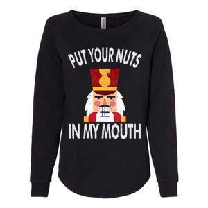 Naughty Funny Christmas Nutcracker Womens California Wash Sweatshirt