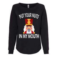 Naughty Funny Christmas Nutcracker Womens California Wash Sweatshirt