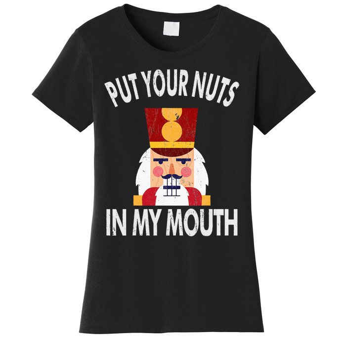 Naughty Funny Christmas Nutcracker Women's T-Shirt