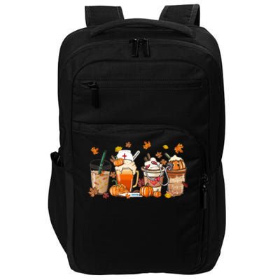 Nurse Fall Coffee Pumpkin Latte Thankful Nurse Thanksgiving Gift Impact Tech Backpack