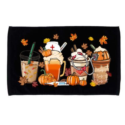 Nurse Fall Coffee Pumpkin Latte Thankful Nurse Thanksgiving Gift Microfiber Hand Towel