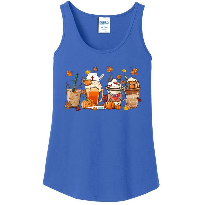 Nurse Fall Coffee Pumpkin Latte Thankful Nurse Thanksgiving Gift Ladies Essential Tank