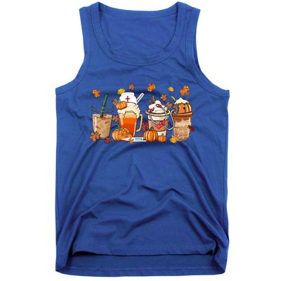 Nurse Fall Coffee Pumpkin Latte Thankful Nurse Thanksgiving Gift Tank Top