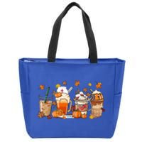 Nurse Fall Coffee Pumpkin Latte Thankful Nurse Thanksgiving Gift Zip Tote Bag