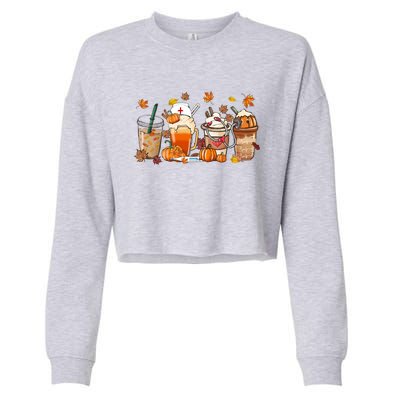 Nurse Fall Coffee Pumpkin Latte Thankful Nurse Thanksgiving Gift Cropped Pullover Crew