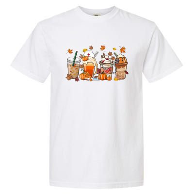 Nurse Fall Coffee Pumpkin Latte Thankful Nurse Thanksgiving Gift Garment-Dyed Heavyweight T-Shirt