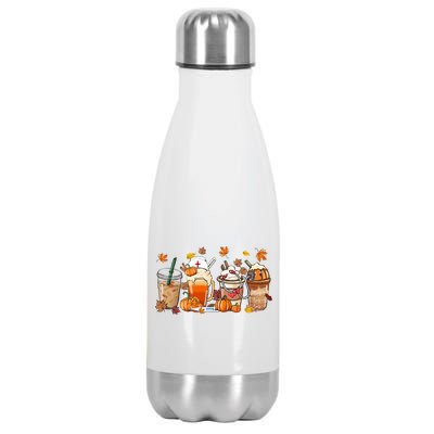 Nurse Fall Coffee Pumpkin Latte Thankful Nurse Thanksgiving Gift Stainless Steel Insulated Water Bottle