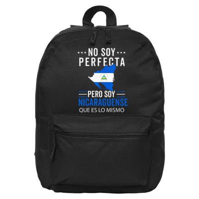 Nicaragua Flag Camiseta Nicaraguan Nicoya Pinoleros Mujer 16 in Basic Backpack