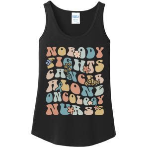 Nobody Fights Cancer Alone Oncology Nurse Ladies Essential Tank