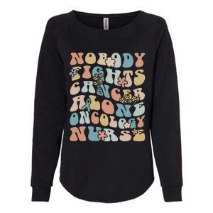 Nobody Fights Cancer Alone Oncology Nurse Womens California Wash Sweatshirt