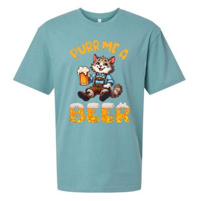 Norwegian Forest Cat Bavarian Drinking Beer Purr Me A Beer Sueded Cloud Jersey T-Shirt