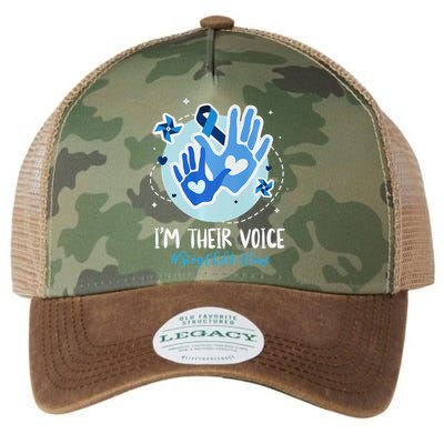 No For Child Abuse Excuse Prevention Month April Blue Ribbon Legacy Tie Dye Trucker Hat