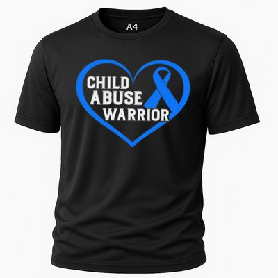 No For Child Abuse Excuse Prevention Month Blue Ribbon April Performance Shirt