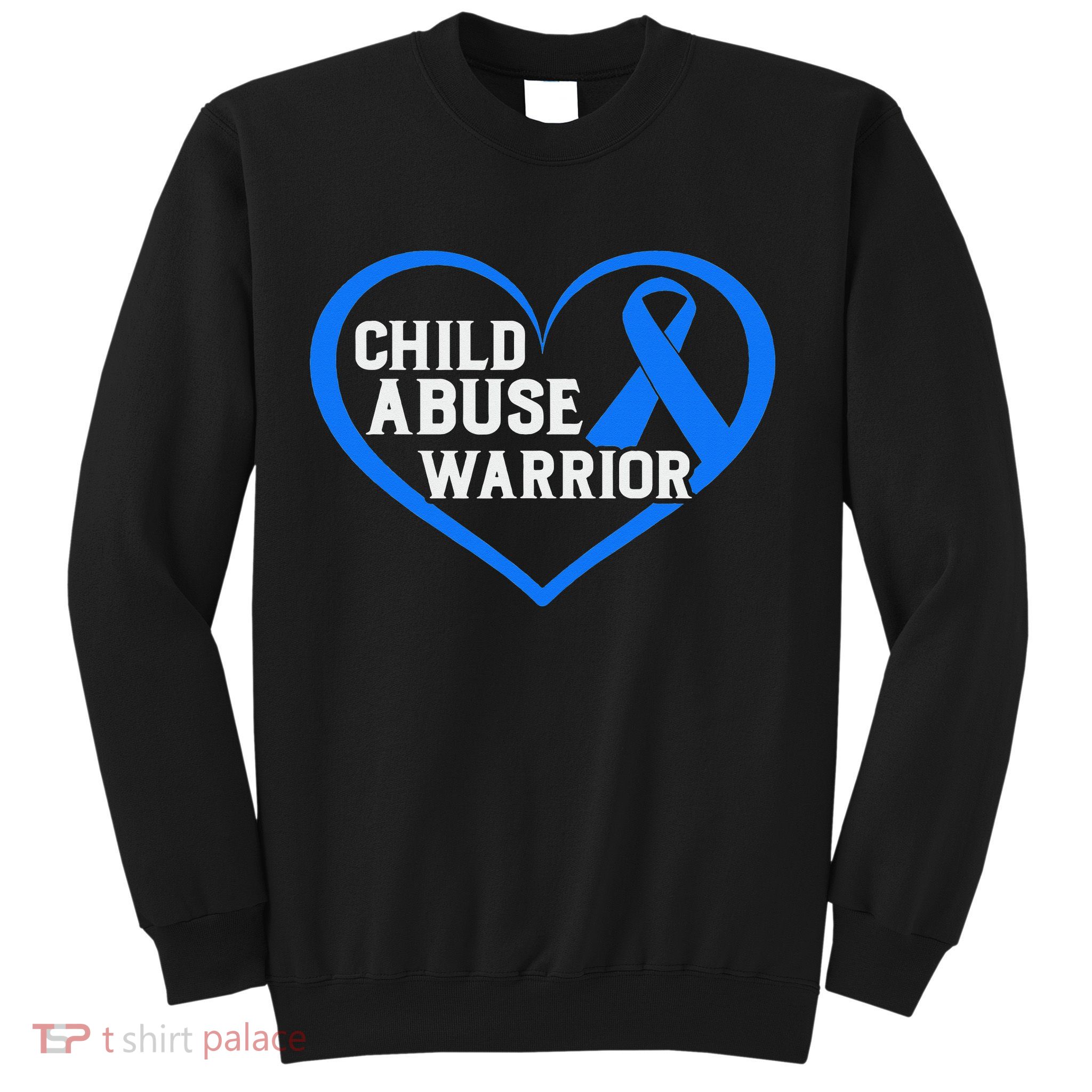 No For Child Abuse Excuse Prevention Month Blue Ribbon April Sweatshirt