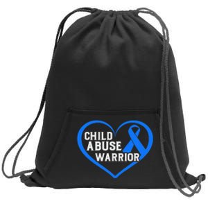 No For Child Abuse Excuse Prevention Month Blue Ribbon April Sweatshirt Cinch Pack Bag