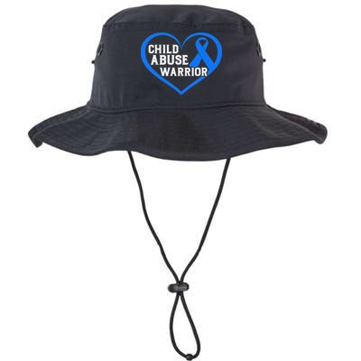 No For Child Abuse Excuse Prevention Month Blue Ribbon April Bucket Hat