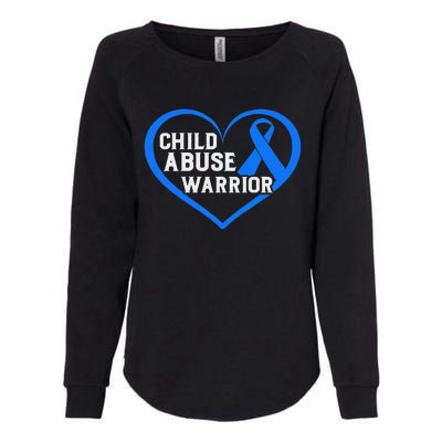 No For Child Abuse Excuse Prevention Month Blue Ribbon April Womens California Wash Sweatshirt